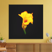 Yellow Calla Lilly Leinwanddruck (Insitu (Wohnzimmer))