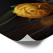 Yellow Camellia Blume Art Print Poster (Ecke)