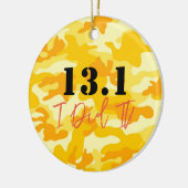 Yellow Camouflage 13.1 Marathon I DID IT Running A Keramik Ornament (Links)