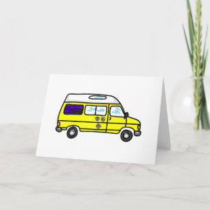 Yellow Campervan Karte