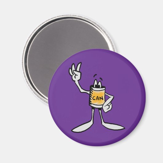 Yellow Can Creature Kitchen Fridge Magnet (Vorderseite/Rückseite)