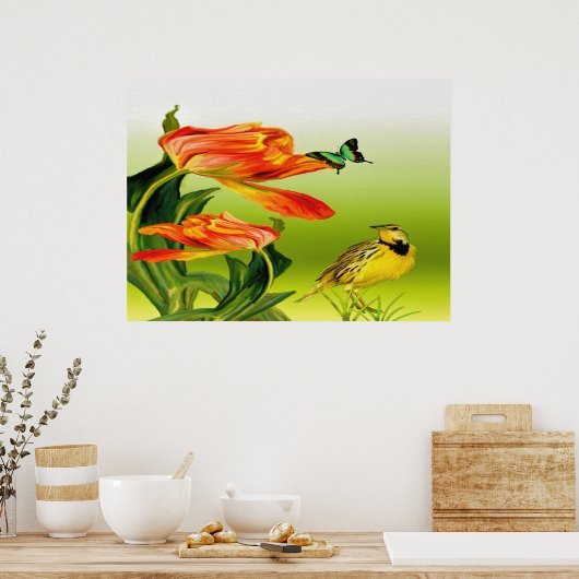 Yellow Canarie name Holly Poster (Küche)