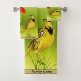Yellow Canarie name Howey Badhandtuch Set