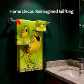 Yellow Canarie name Howey Badhandtuch Set