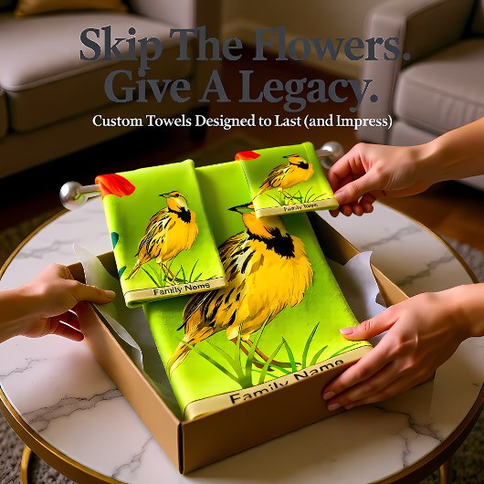 Yellow Canarie name Howey Badhandtuch Set