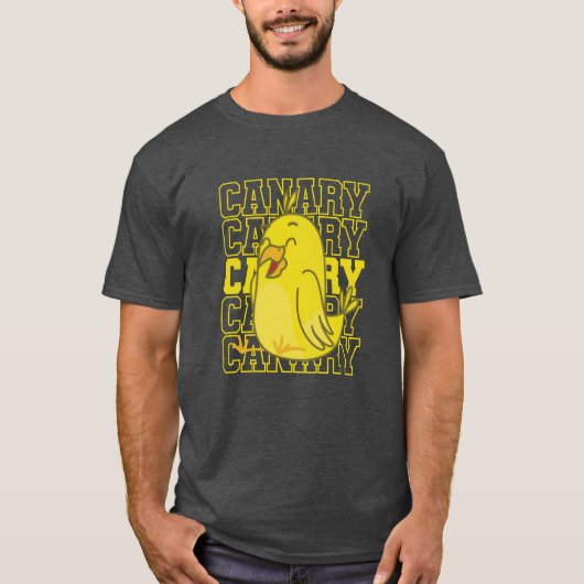 Yellow Canary Bird witzig T-Shirt (Vorderseite)