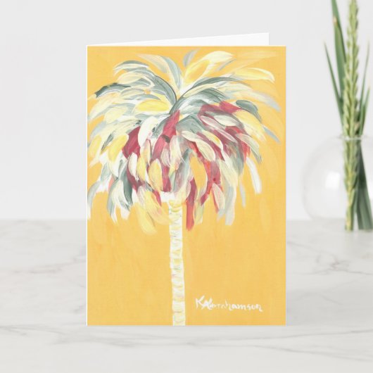 Yellow Canary Palm Tree Note Card Karte (Vorderseite)