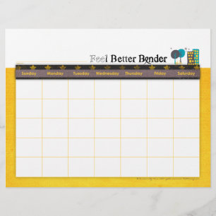 Yellow Cance Fee Better Binder Calendar Flyer