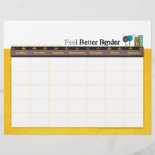 Yellow Cance Fee Better Binder Calendar Flyer (Vorne)