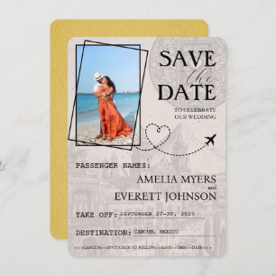 Yellow Cancun Pass Save the Date