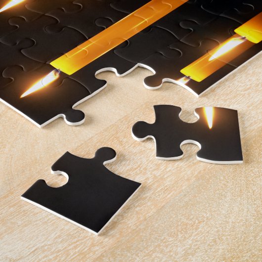 Yellow Candles Candlelight Puzzle (Seite)