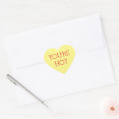 Yellow Candy Conversation Heart Sticker-Text Herz-Aufkleber (Umschlag)