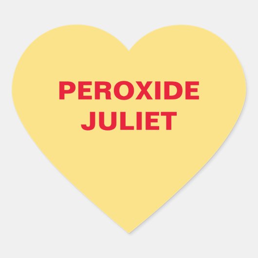 Yellow Candy Heart Herz-Aufkleber (Vorderseite)