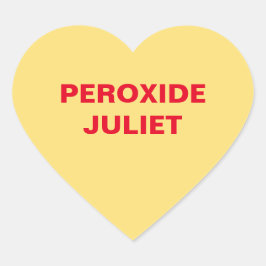 Yellow Candy Heart Herz-Aufkleber