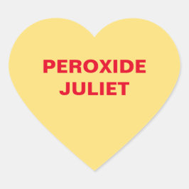 Yellow Candy Heart Herz-Aufkleber