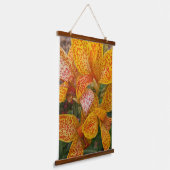 Yellow Canna Lily with Red Speckles Floral Wandteppich Mit Holzrahmen (Gewinkelt)