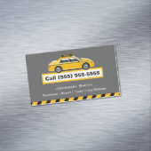 Yellow Cap Taxi Chauffeur Magnetische Visitenkarte (Beispiel)