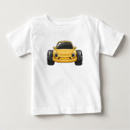 Yellow Cartoon Car  Baby T-shirt