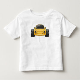 Yellow Cartoon Car  Kleinkind T-shirt