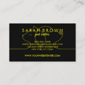 Yellow Cat Dog Line Logo Petsitter Visitenkarte (Rückseite)