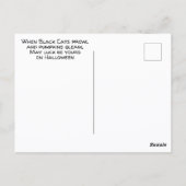 Yellow Cat Eyes Happy Halloween Fotografy Black Postkarte (Rückseite)