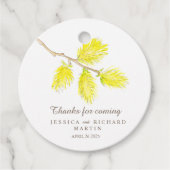 Yellow catkins spring danke Ihnen Hochzeit Geschenkanhänger (Vorderseite)