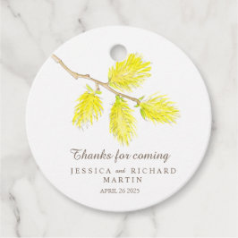 Yellow catkins spring danke Ihnen Hochzeit Geschenkanhänger