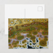 Yellow Ccolor Ocean Jasper Postkarte (Vorne/Hinten)