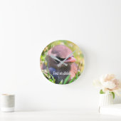 Yellow Cedar Waxwing Fledgling Bird Runde Wanduhr (Zuhause)
