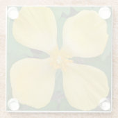 Yellow Celandine Poppy Floral Glasuntersetzer (Rückseite)