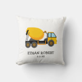 Yellow Cement Construction Truck Custom Baby Boy Kissen (Vorderseite)