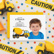Yellow Cement Truck Child's Geburtstagsparty