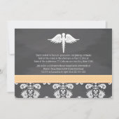 Yellow Chalkboard Nursing School Abschluss Einladung (Rückseite)