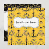Yellow Chandelier Ankündigung Datum freihalten (Vorne/Hinten)