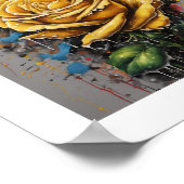 Yellow Chaos Rosen Poster (Ecke)
