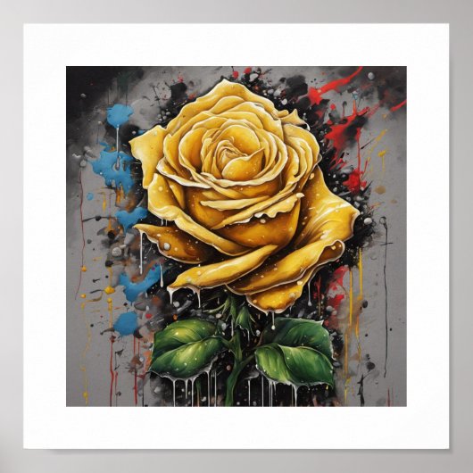 Yellow Chaos Rosen Poster (Vorne)
