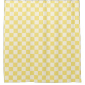 Yellow Checkerboard Duschvorhang (Vorderseite)