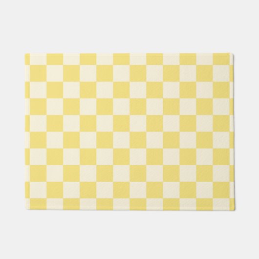 Yellow Checkerboard Fußmatte (Vorderseite)