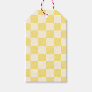 Yellow Checkerboard Geschenkanhänger