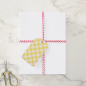 Yellow Checkerboard Geschenkanhänger (Mit Garn)