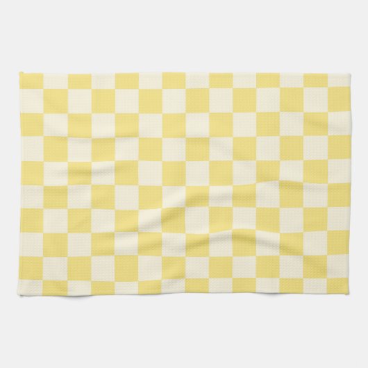 Yellow Checkerboard Geschirrtuch (Horizontal)