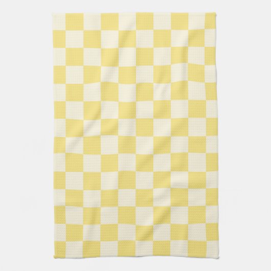 Yellow Checkerboard Geschirrtuch (Vertikal)
