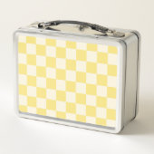 Yellow Checkerboard Metall Brotdose (Rückseite)