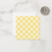 Yellow Checkerboard Mitteilungskarte (Vorderseite/Rückseite Beispiel)