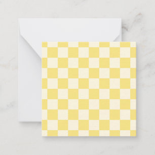 Yellow Checkerboard Mitteilungskarte