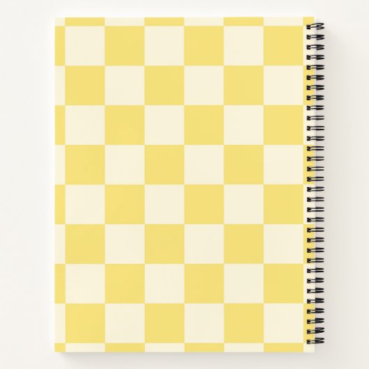 Yellow Checkerboard Notizblock (Rückseite)
