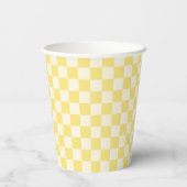 Yellow Checkerboard Pappbecher (Rückseite)
