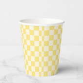 Yellow Checkerboard Pappbecher (Rechts)