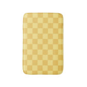 Yellow Checkerboard Pattern Badematte (Vorderseite Vertikal)