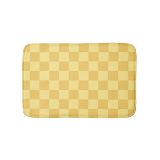 Yellow Checkerboard Pattern Badematte